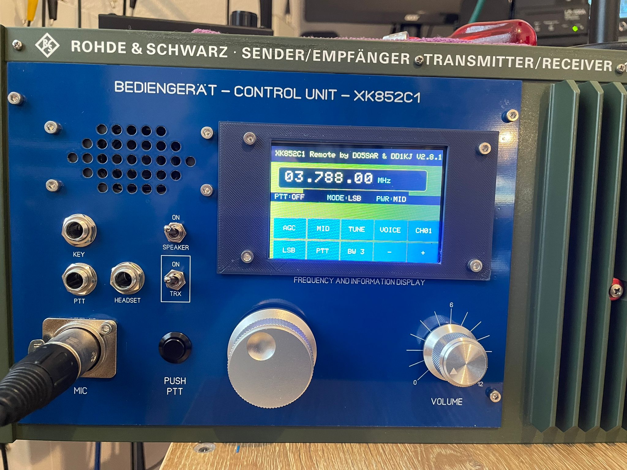 Beschriftete Bedienelemente